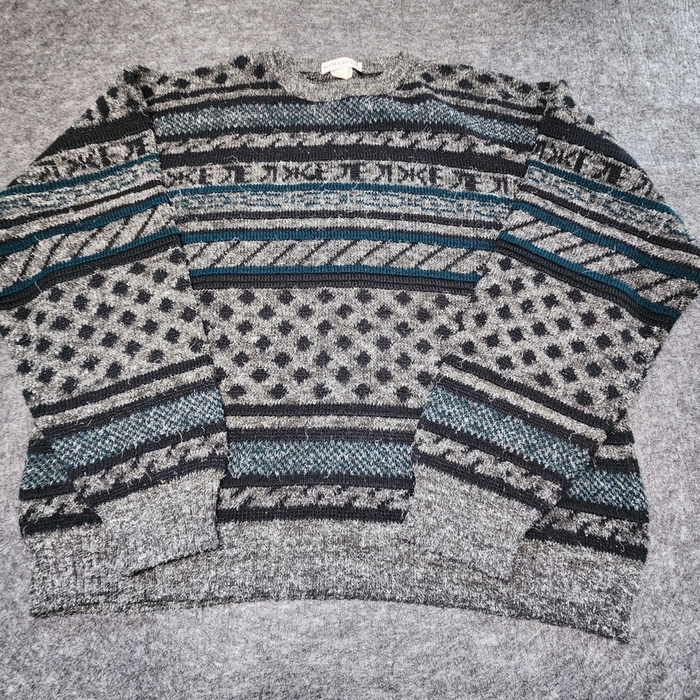 Mens Vintage Collectif Italian Made in Italy Wool Blend Sweater Grandpa Large